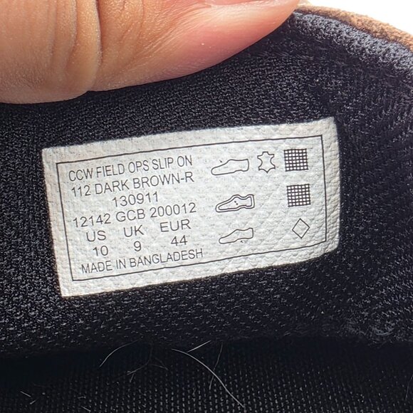 511 Tactical CCW Field Ops Mens Size 10 Dark Brown Slip On Shoes Casual Walking - Picture 7 of 13